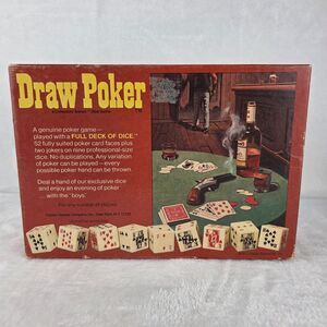 Vintage 1977 Draw Poker Dice Game - Classic Games Company